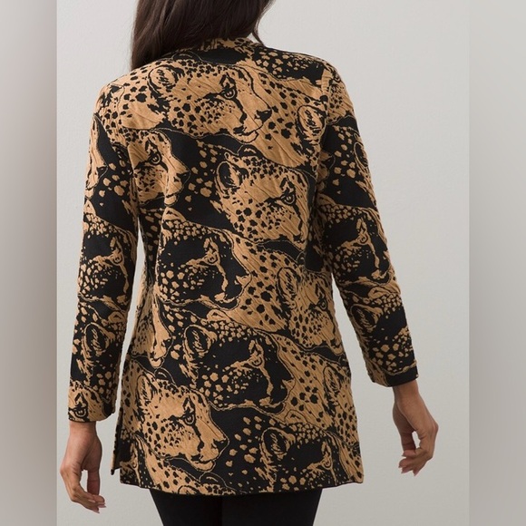 Chico’s Animal Print Jacquard Cardigan - Picture 8 of 12